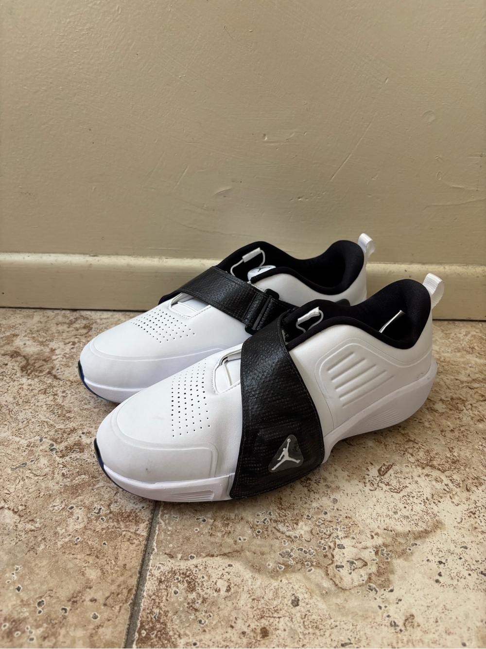 New Nike Jordan Air Rev White Black Athletic Golf Shoes FV6338-103 Men's Sz 8.5